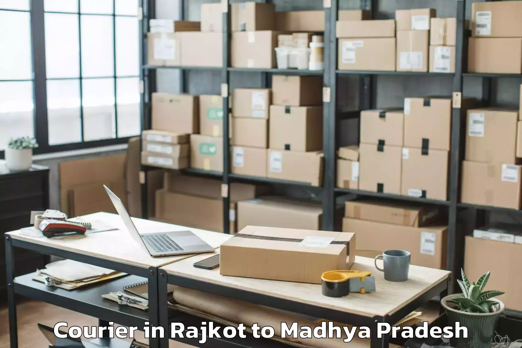 Leading Rajkot to Kolaras Courier Provider